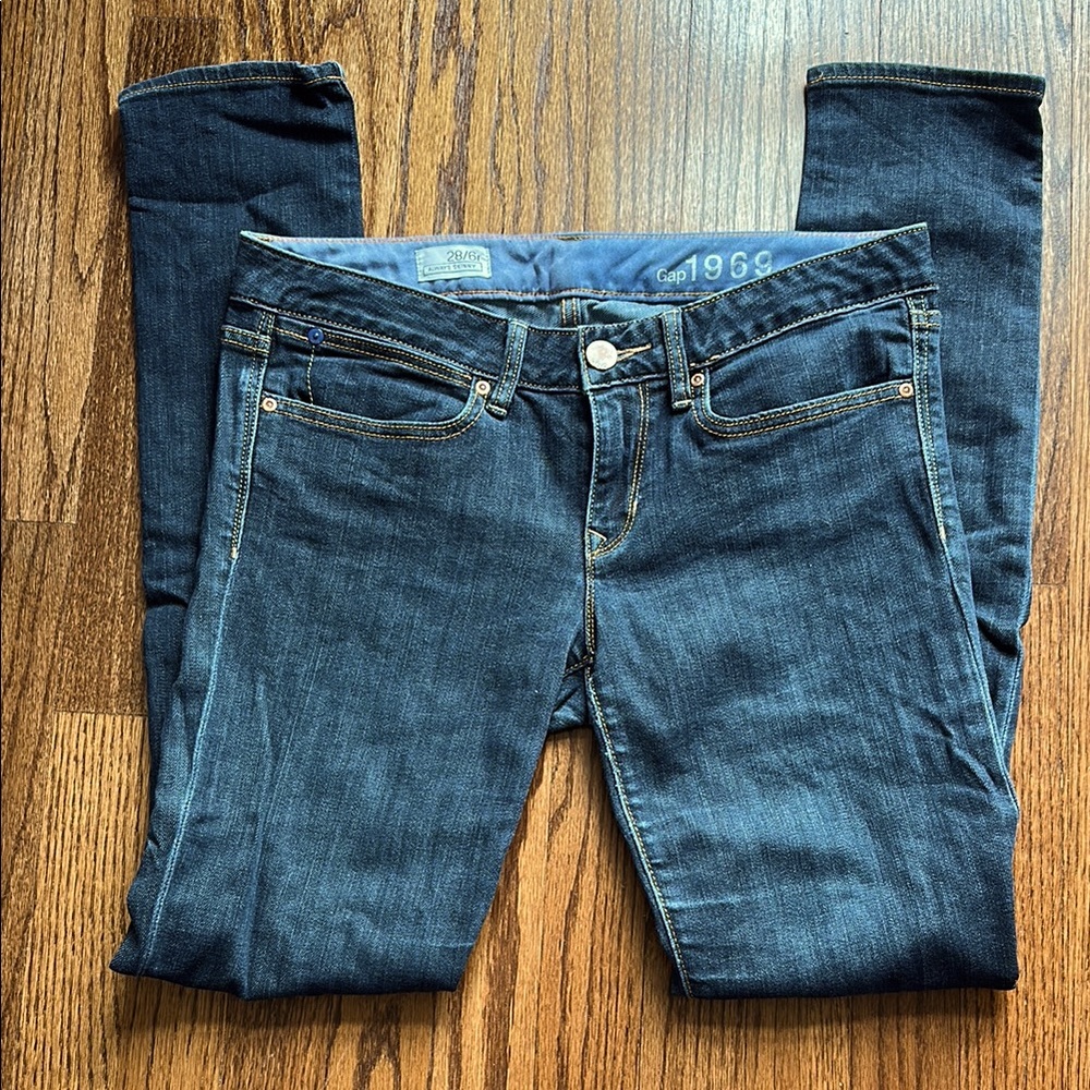EUC Gap 1969 Women's Always Skinny Blue Jeans - Picture 1 of 7